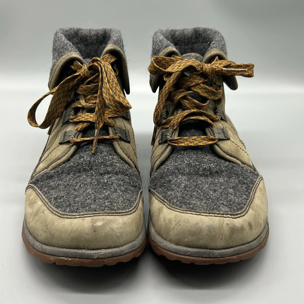 Chaco Barbary Nickel Grey Waterproof Leather Lace Up Boots - Picture 4 of 9